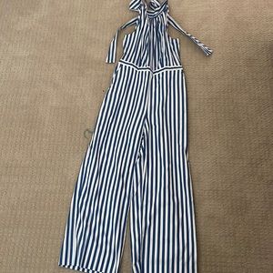 JCrew Striped Wide leg jumpsuit